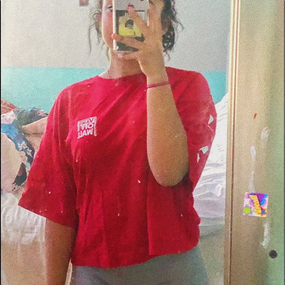 vans oversized crop top